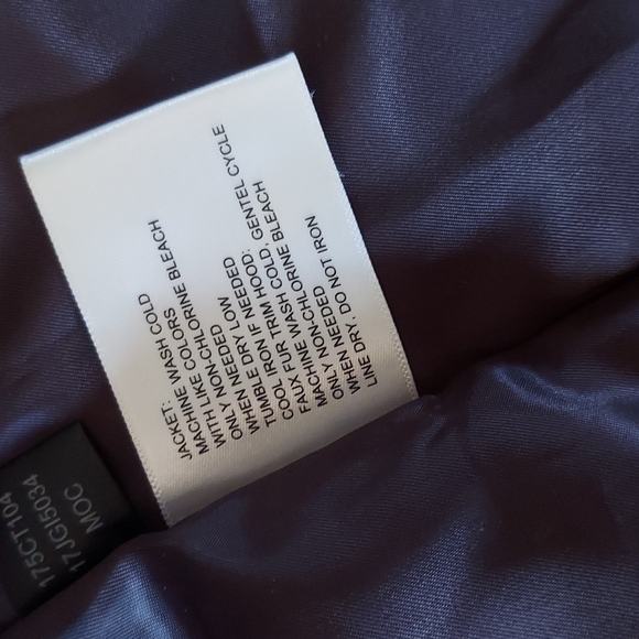 Kenneth Cole NY Mocha Faux Fur Detachable Hood Down Filled Full Zip Puffer Coat - Picture 12 of 13